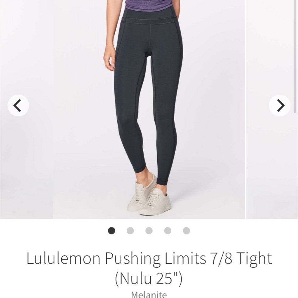 Lululemon Pushing Limits 7/8 Tight (Nulu 25")
Melanite Size 6